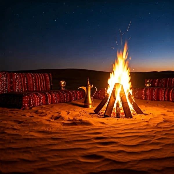 Campfire and Arabic coffee